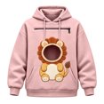 thumbnail image 1 of DHFJKG Women's Hoodie With Pet Pouch, Cute Lion Graphic Pet Holder Zipper Pocket Carries Pullover, 1 of 4