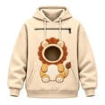 thumbnail image 1 of DHFJKG Women's Hoodie With Pet Pouch, Cute Lion Graphic Pet Holder Zipper Pocket Carries Pullover, 1 of 5