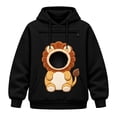 thumbnail image 1 of DHFJKG Women's Hoodie With Pet Pouch, Cute Lion Graphic Pet Holder Zipper Pocket Carries Pullover, 1 of 4