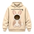 thumbnail image 1 of DHFJKG Women's Hoodie With Pet Pouch, Cute Rabbit Graphic Pet Holder Zipper Pocket Carries Pullover, 1 of 5