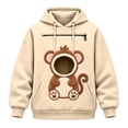 thumbnail image 1 of DHFJKG Women's Huggie Dog Hoodie With Pet Pouch Cute Animal Graphic Cat Holder Zipper Pocket Carries Sweatshirt, 1 of 4