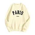 thumbnail image 1 of DHFJKG Women's Oversized Pullover Letter Printed Long Sleeve Round Neck Hoodless Tops Leisure Sweatshirt, 1 of 4