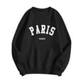 thumbnail image 1 of DHFJKG Women's Oversized Pullover Letter Printed Long Sleeve Round Neck Hoodless Tops Stylish Sweatshirt, 1 of 4