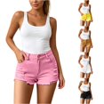 thumbnail image 1 of DHFJKG Women's Ripped Denim Shorts High Waisted Stretchy Distressed Jean Shorts Summer Hot Pants Holiday Going Out Wear, 1 of 5