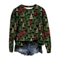 thumbnail image 1 of DHFJKG Women's Santa Sweatshirt Casual 3D Cartoon Print Loose Fit Long Sleeve Pullover With Round Neck Winter Comfort Tops, 1 of 2