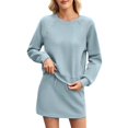 thumbnail image 1 of DHFJKG Women's Skirt Sets Joggers 2 Piece Outfits Raglan Long Sleeve Top And Drawstring Mini Skirt Comfortable Casual SportsWear Versatile Outfit, 1 of 9