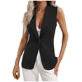 thumbnail image 1 of DHFJKG Women's Suit Vest Top Dressy Casual Button Up Wasitcoat Fromal Sleeveless Blazer For Work Office Comfortable Tops, 1 of 9