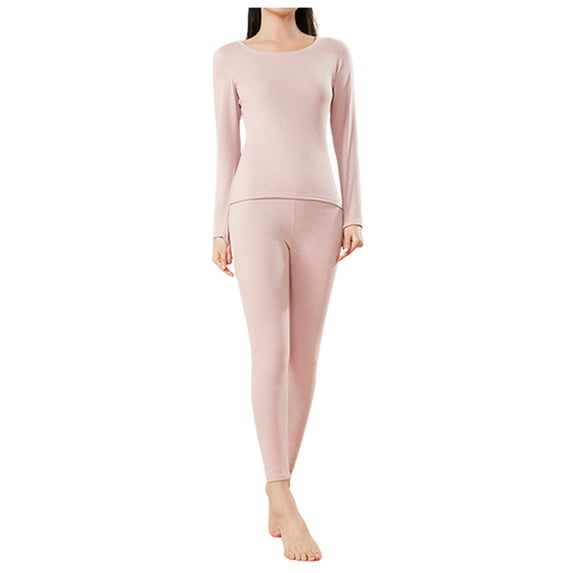 DHFJKG Women's Thermal Base Layer Set Long Sleeve Shirt And Leggings Lightweight Loungewear Outfits Cold Weather Top Bottom Comfort 2 Piece Sets