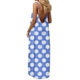 thumbnail image 1 of DHFJKG Womens Backless Maxi Dresses Casual Polka Dot Spaghetti Straps Loose Fit Scoop Neck Beach Sundress Soft Dresses, 1 of 6