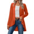 thumbnail image 1 of DHFJKG Womens Cardigan Sweaters Knitted Solid Color Long Sleeve Loose Fit Open Front High-Low Jackets Lightweight Stylish Outerwear, 1 of 9
