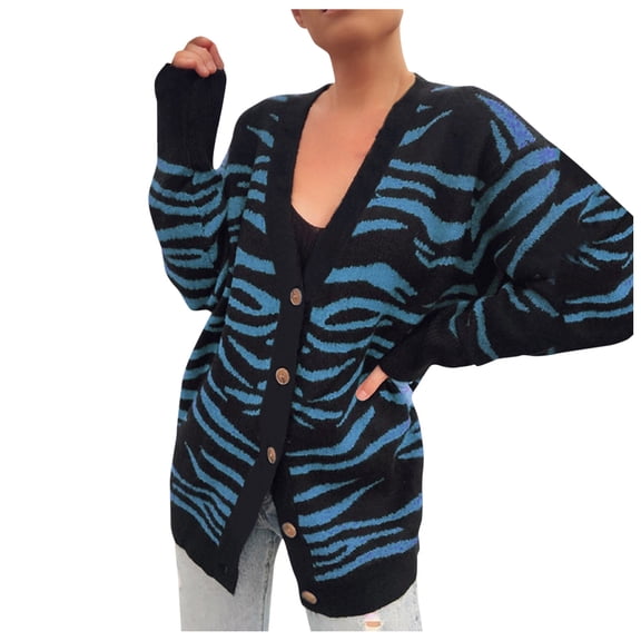 DHFJKG Womens Cardigan Sweaters Loose Fit Button Down Long Sleeve Knitted Jackets With Pockets Casual Daily Wear Cozy Outerwear