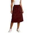 thumbnail image 1 of DHFJKG Womens Cargo Skirts Elastic Waist Utility Loose Fit A Line Mini Skirts With Multi Pockets Stylish Skirt, 1 of 6