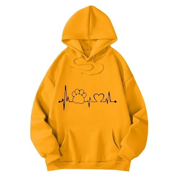 DHFJKG Womens Casual Hoodies Oversized Loose Fit Printed Round Neck Long Sleeve Sweatshirts For Daily Wear Women Trendy Graphic Sweatshirt