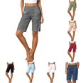 thumbnail image 1 of DHFJKG Womens Casual Summer Shorts With Pockets Lightweight Side Slit Relaxed Fit Beach Shorts, 1 of 5