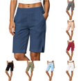 thumbnail image 1 of DHFJKG Womens Casual Summer Shorts With Pockets Lightweight Side Slit Relaxed Fit Beach Shorts, 1 of 5