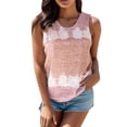 thumbnail image 1 of DHFJKG Womens Casual Tie Dye Tank Tops Crew Neck Sleeveless Fashion Loose Fit Tunic Summer T Shirt Casual Daily Wear Stylish Top, 1 of 2