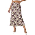 thumbnail image 1 of DHFJKG Womens Fishtail Skirts Floral Print High Waisted Midi Skirts Summer Casual Dressy Wear Stylish Skirt, 1 of 4