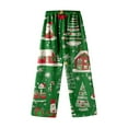 thumbnail image 1 of DHFJKG Womens Fluffy Christmas Pajamas Pants Fuzzy Cartoon Print Sleep Pants Winter Warm Pj Bottoms Loose Fit Elastic Waist Comfort Trousers, 1 of 8