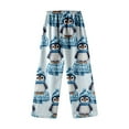 thumbnail image 1 of DHFJKG Womens Fluffy Pajama Pants Fuzzy Cartoon Penguin Print Sleep Pants Winter Warm Pj Bottoms Loose Fit Elastic Waist Stylish Trousers, 1 of 8