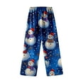 thumbnail image 1 of DHFJKG Womens Fluffy Pajama Pants Fuzzy Cartoon Print Sleep Pants Winter Warm Pj Bottoms Loose Fit Elastic Waist Soft Trousers, 1 of 8
