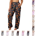 thumbnail image 1 of DHFJKG Womens Halloween Pajama Pants Ladies Pumpkin Ghost Pajamas Cute Soft Loungewear Pants, 1 of 4