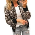 thumbnail image 1 of DHFJKG Womens Jackets Leopard Long Sleeve Zipper Jacket Lightweight Casual Daily Wear Trendy Outerwear, 1 of 7
