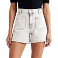 thumbnail image 1 of DHFJKG Womens Jeans Shorts Summer Mid Rise Stretch Flat Front Denim Shorts With Front Pockets Casual Trendy Bottoms, 1 of 6