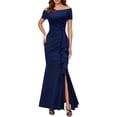 thumbnail image 1 of DHFJKG Womens Long Sleeve Maxi Dresses Off Shoulder Bodycon Formal Wedding Guest Side Slit Long Dress Spring Stylish Dresses, 1 of 4