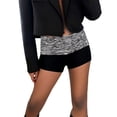 thumbnail image 1 of DHFJKG Womens Micro Shorts Low Rise Patchwork Zebra Striped Streetwear Slim Fit Hot Pants Rave Party Nightclub Wear, 1 of 5