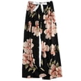 thumbnail image 1 of DHFJKG Womens Pajama Pants Sleepwear Bottoms Relaxed Fit Wide Leg Summer Comfortable Floral Print Drawstring Pj Trendy Trousers, 1 of 3