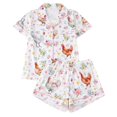 thumbnail image 1 of DHFJKG Womens Pajama Sets Funny Graphic Sleepwear Short Sleeve Turndown Collar Shirts And Shorts Set Cute Nightwear Two Piece Stylish Home Clothes, 1 of 4