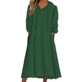 thumbnail image 1 of DHFJKG Womens Pajamas Fuzzy Hoodies Dress Loungewear Double-Sided Plush Long Sleeve Hooded Pullover Homewear Cozy Home Clothes, 1 of 5