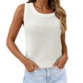 thumbnail image 1 of DHFJKG Womens Tank Top Crochet Sleeveless Loose Fit Solid Color Basic Tops Summer Beach Vacation Clothes, 1 of 4