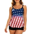 thumbnail image 1 of DHFJKG Womens Tankini 2 Piece Swimsuits American Flag Print Cross-Back Swim Tops And Shorts Set 4Th Of July Trendy Beachwear, 1 of 4