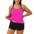 thumbnail image 1 of DHFJKG Womens Tankini Swimsuit Two Piece Beach Set High Waist Shorts Bottom Criss Cross Back Top Stylish Beachwear, 1 of 5