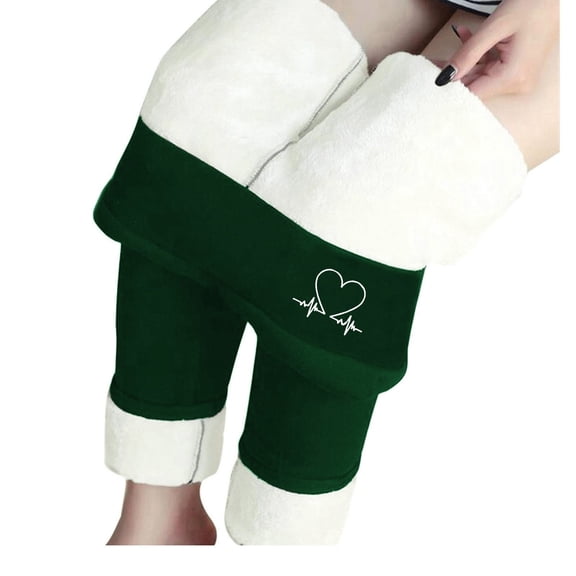 DHFJKG Womens Thick Thermal Leggings Yoga Pants With Fuzzy Lining Elastic High Waist Running Workout Warm Tight Pants For Cold Weather Trendy Trousers