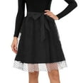 thumbnail image 1 of DHFJKG Womens Tulle Midi Skirts Polka Dot Layered Bow Skirt Dancewear Stage Show Flowy A Line Trendy Skirt, 1 of 9