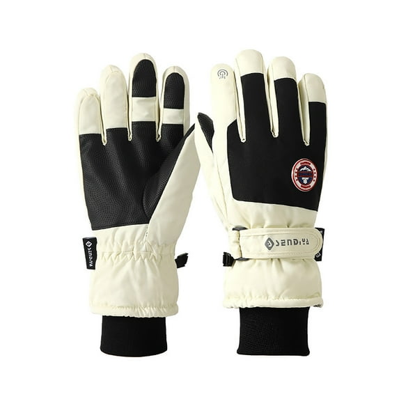 DHFJKG Womens Winter Waterproof Ski Gloves Thermal Insulated Five Finger Touchscreen Design For Outdoor Play Skiing Cold Weather Versatile Mitten