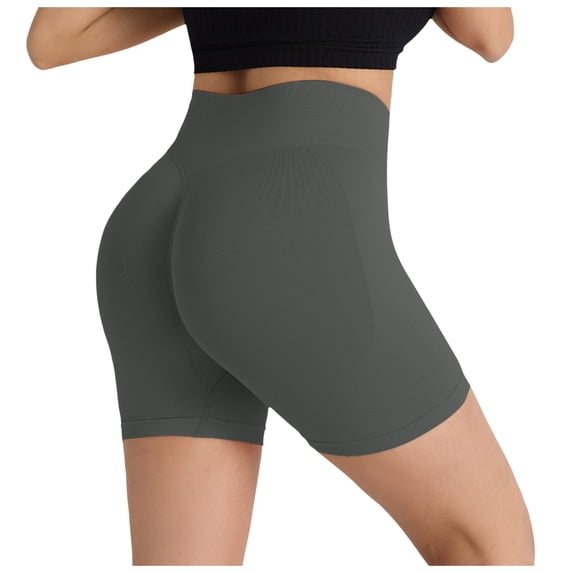 DHFJKG Womens Workout Seamless Ruched Shorts High Waisted Gym Yoga Buttery Soft Strethcy Shorts Cozy Trousers