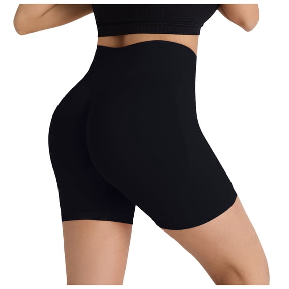 DHFJKG Womens Workout Seamless Ruched Shorts High Waisted Gym Yoga Buttery Soft Strethcy Shorts Versatile Trousers