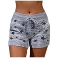 thumbnail image 1 of DHFJKG Womens Workout Shorts Summer Casual Drawstring High Waisted Star Printed Slim Fit Soft Yoga Shorts With Pockets Trendy Bottoms, 1 of 5