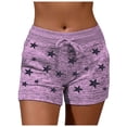 thumbnail image 1 of DHFJKG Womens Workout Shorts Summer Casual Drawstring High Waisted Star Printed Slim Fit Soft Yoga Shorts With Pockets Trendy Bottoms, 1 of 5