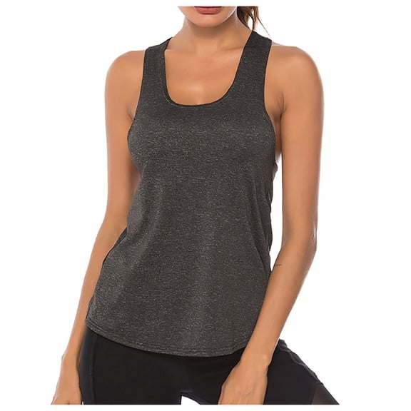 DHFJKG Womens Workout Tank Tops For Women Racerback Yoga Shirts Athletic Running Sleeveless Gym Clothes Sleeveless Summer Soft Top