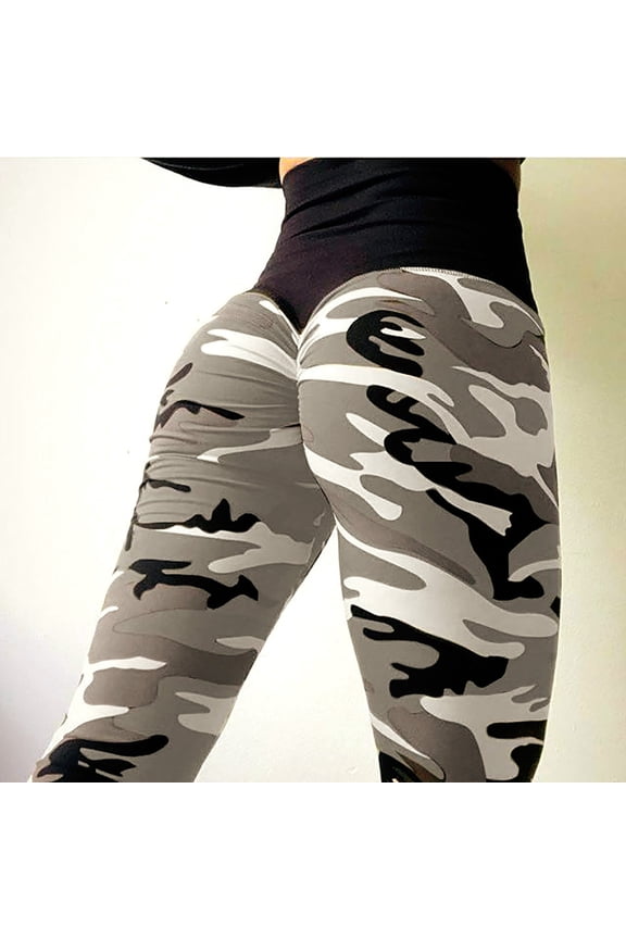 Womens Yoga Leggings Workout Camouflage High Waisted Buttery Soft Tummy Control Fitness Athletic Pants Versatile Tights