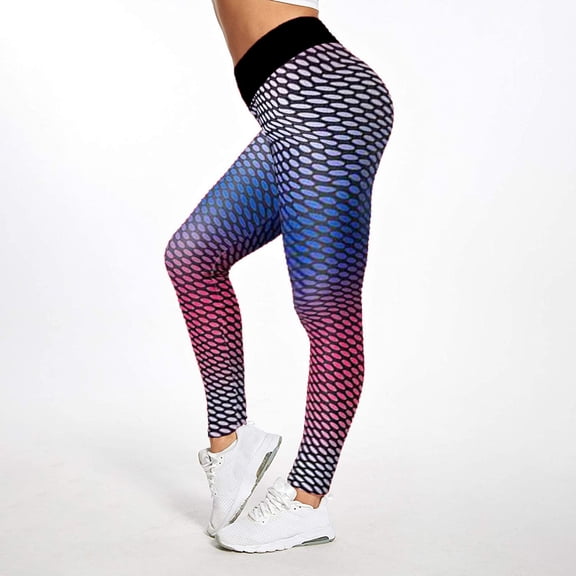 DHFJKG Workout Leggings For Women High Waisted Tummy Control Fitness Exercise Yoga Pants Gradient Versatile Tights