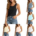 thumbnail image 1 of DHFJKG Workout Tank Tops For Women Rash Guard Lightweight Yoga Running Irregular Hem Summer Basic Top Gym Fitness Activewear, 1 of 6