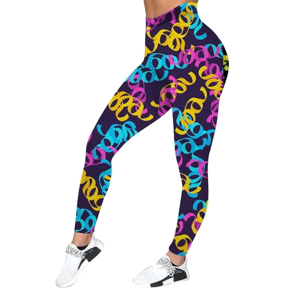 DHFJKG Yoga Leggings Women Carnival Funny Print High Waist Soft Stretchy Workout Leggings Comfortable Casual Athletic Bottoms Versatile Trousers