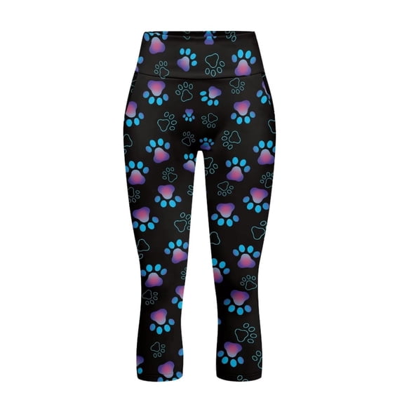 DHFJKG Yoga Pants Women High Waisted Capri Leggings Casual Summer Stretchy Soft Athletic Workout Pants