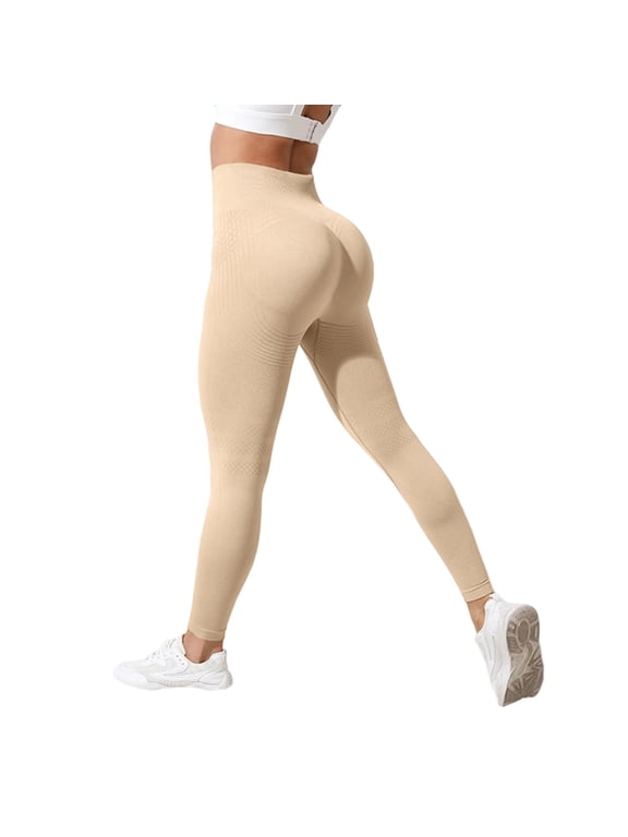 Yoga Pants Women With Side Pockets Sports Fitness High Waist Running Tight Pants Solid Color Gym Cozy Trousers