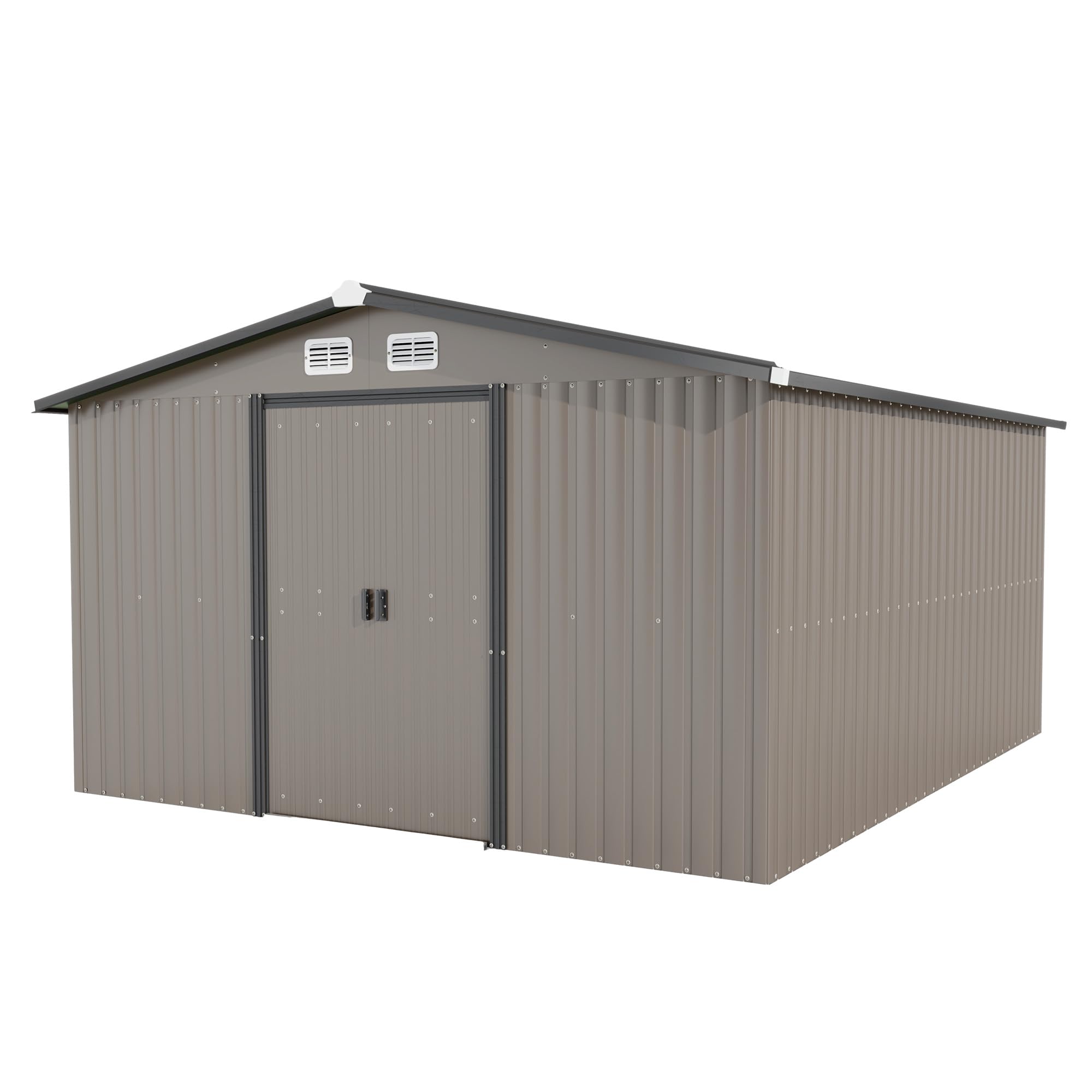 DHHU Outdoor Storage Sheds 10FT HYZ01 x 12FT,Metal Garden Shed